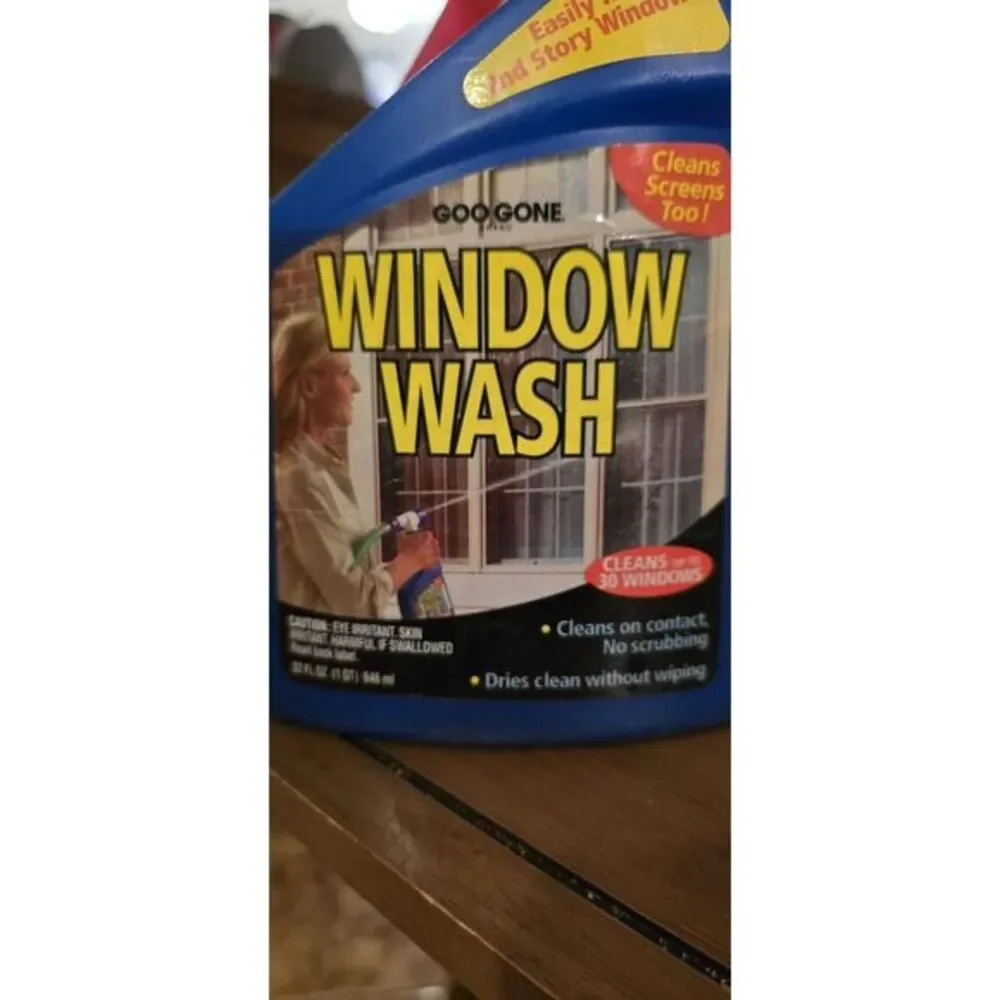 RARE Goo Gone Window Wash 32oz Vintage Hooks‎ To Water hose DISCONTINUED